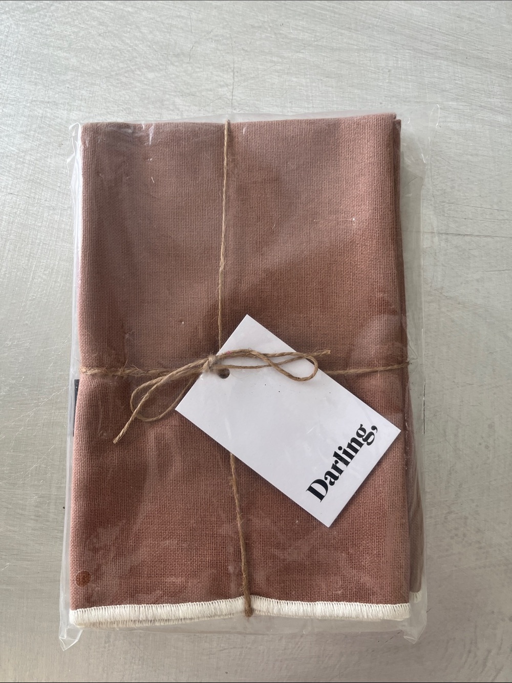 Darling Blush napkin set of 4  - Warm Rose Pink